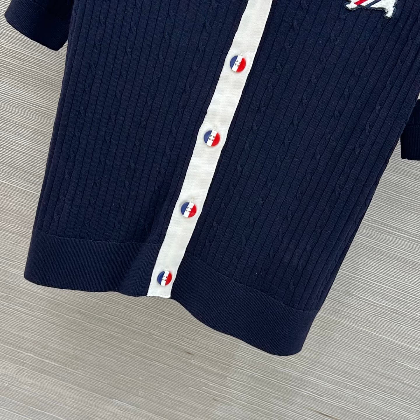 C18536 Exclusive release by VP❤️, high-quality original product! TB British-style fashion for aging prevention, 26 new spring collection – short sweater with dog embroidery and open-lapel silk-wool fabric! A must-have for fashionable women. YB-customized  — image 5
