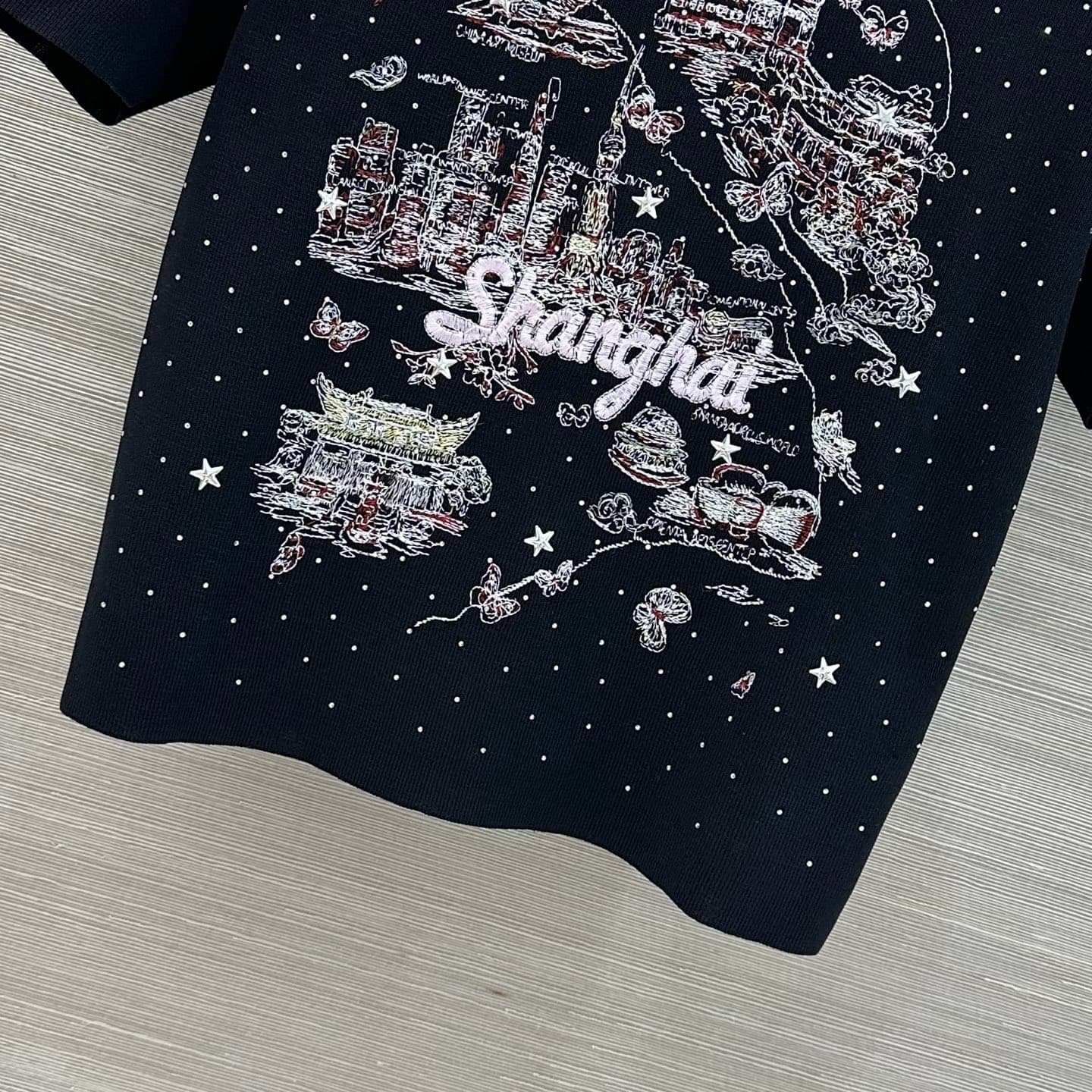 C18546 High-demand item recommendation ❤️MissD fashion style for elegant women, 26 spring/summer new collection! Urban-themed series, heavy-duty embroidery on knitted short-sleeve tops! Iru’s 3D embroidery technique. The white, ultra-soft classic fit real — image 6