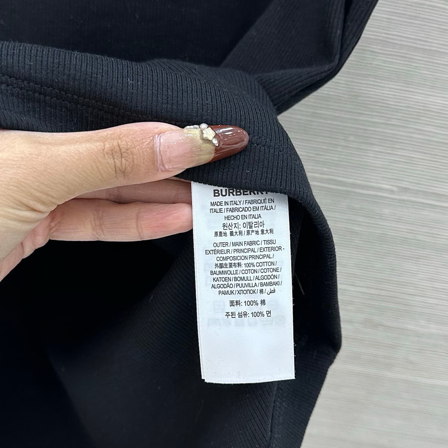 C18549 Original quality ❤️ Classic casual outfit for Bur family girls! T-shirt with color-woven check trim and one-shoulder short sleeves. Features embroidered “Rider” design – I absolutely love this fashionable style! The waist-catching fit is a must-hav — image 8