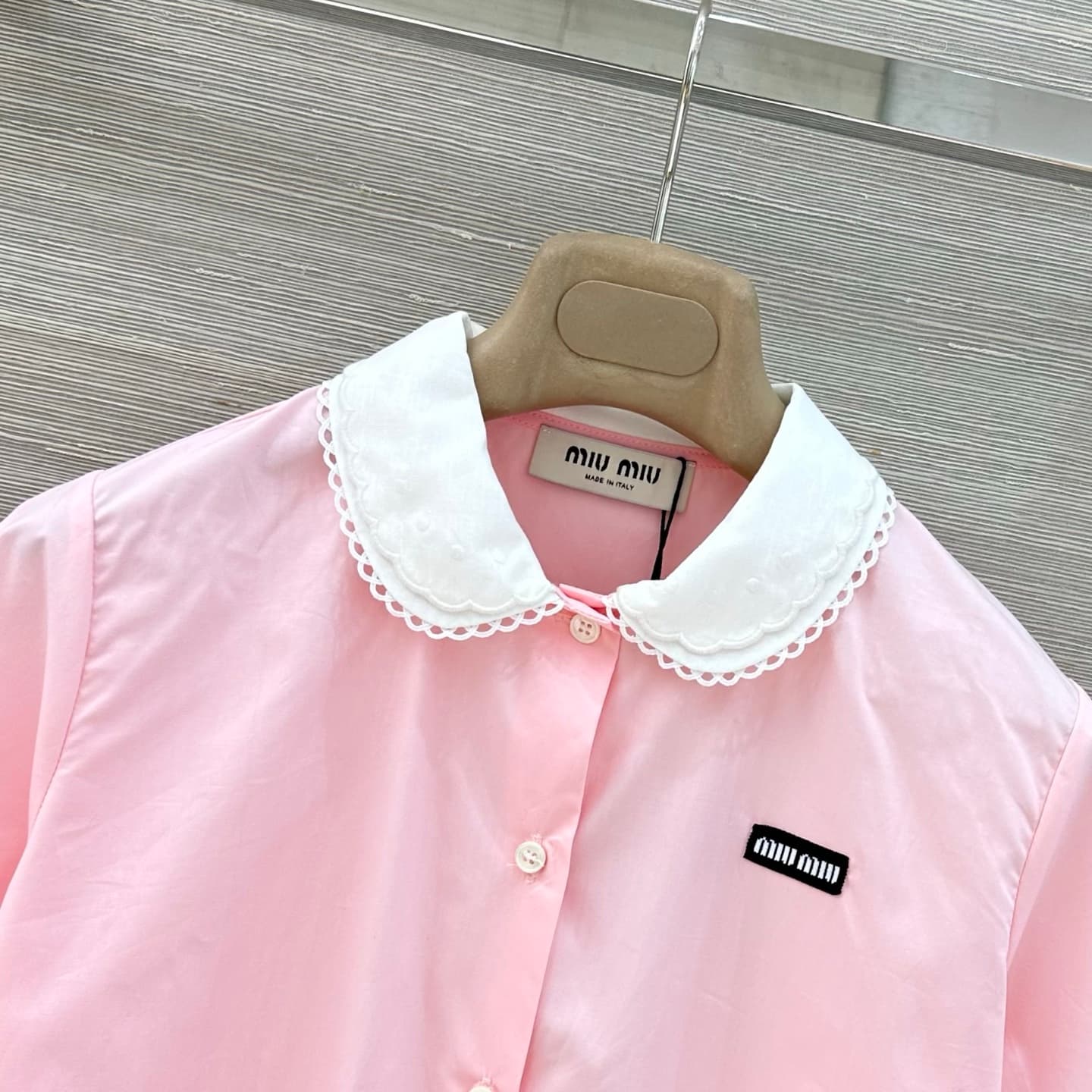 C18550 Exclusive release ❤️ High-quality original design 🌸 Perfect for young girls’ outfits! A shirt with a chic collar style, designed in the style of the “Intellectual Girl Academy”. Embroidered collar design! Short sleeves that combine sweetness and co — image 5