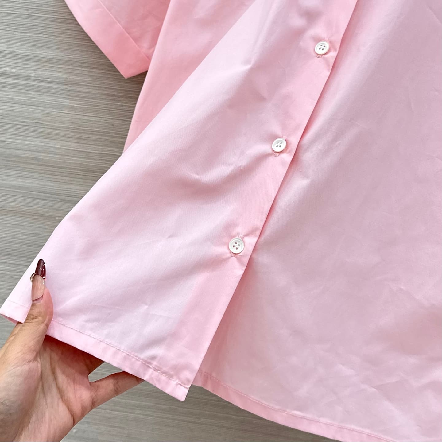C18550 Exclusive release ❤️ High-quality original design 🌸 Perfect for young girls’ outfits! A shirt with a chic collar style, designed in the style of the “Intellectual Girl Academy”. Embroidered collar design! Short sleeves that combine sweetness and co — image 7