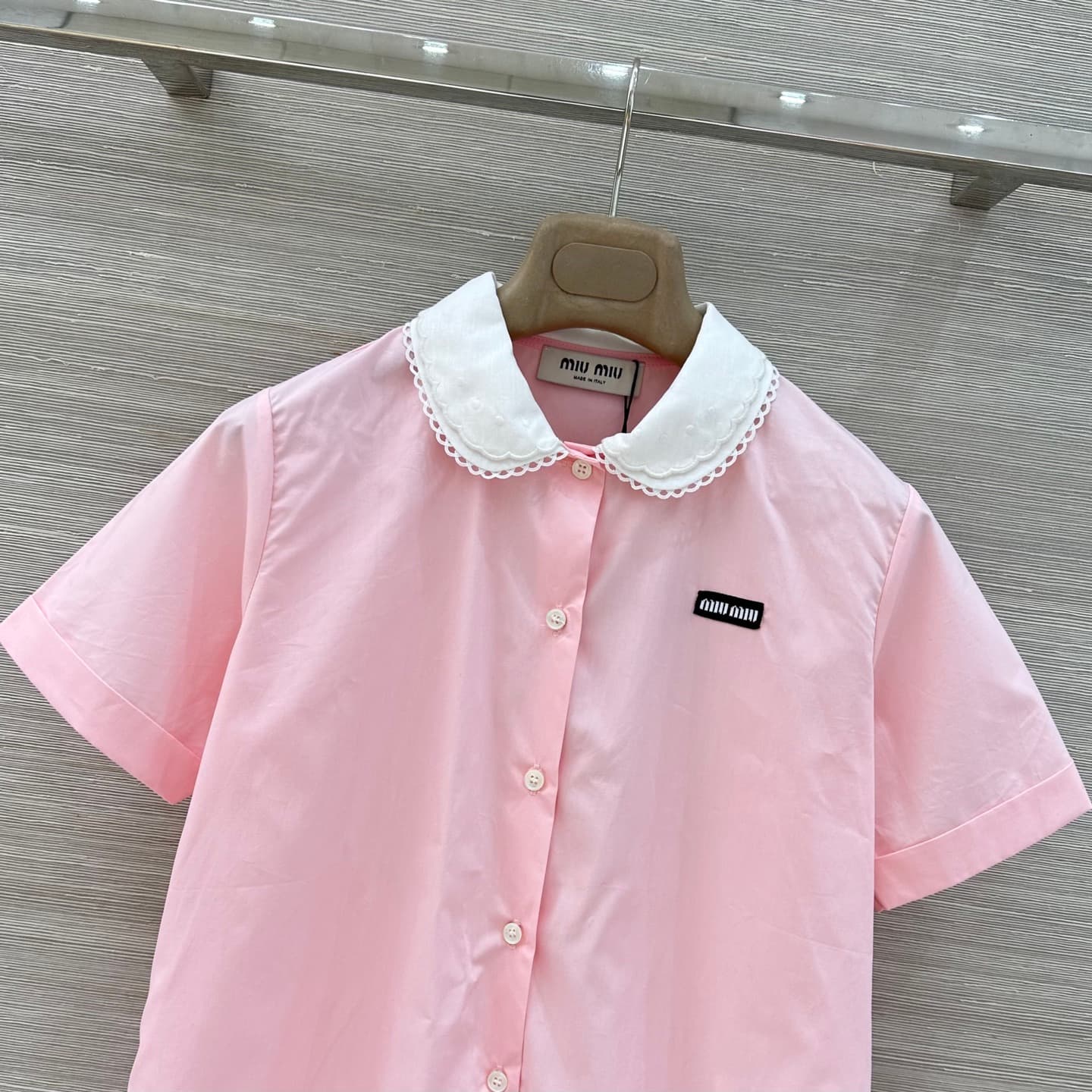 C18550 Exclusive release ❤️ High-quality original design 🌸 Perfect for young girls’ outfits! A shirt with a chic collar style, designed in the style of the “Intellectual Girl Academy”. Embroidered collar design! Short sleeves that combine sweetness and co — image 2