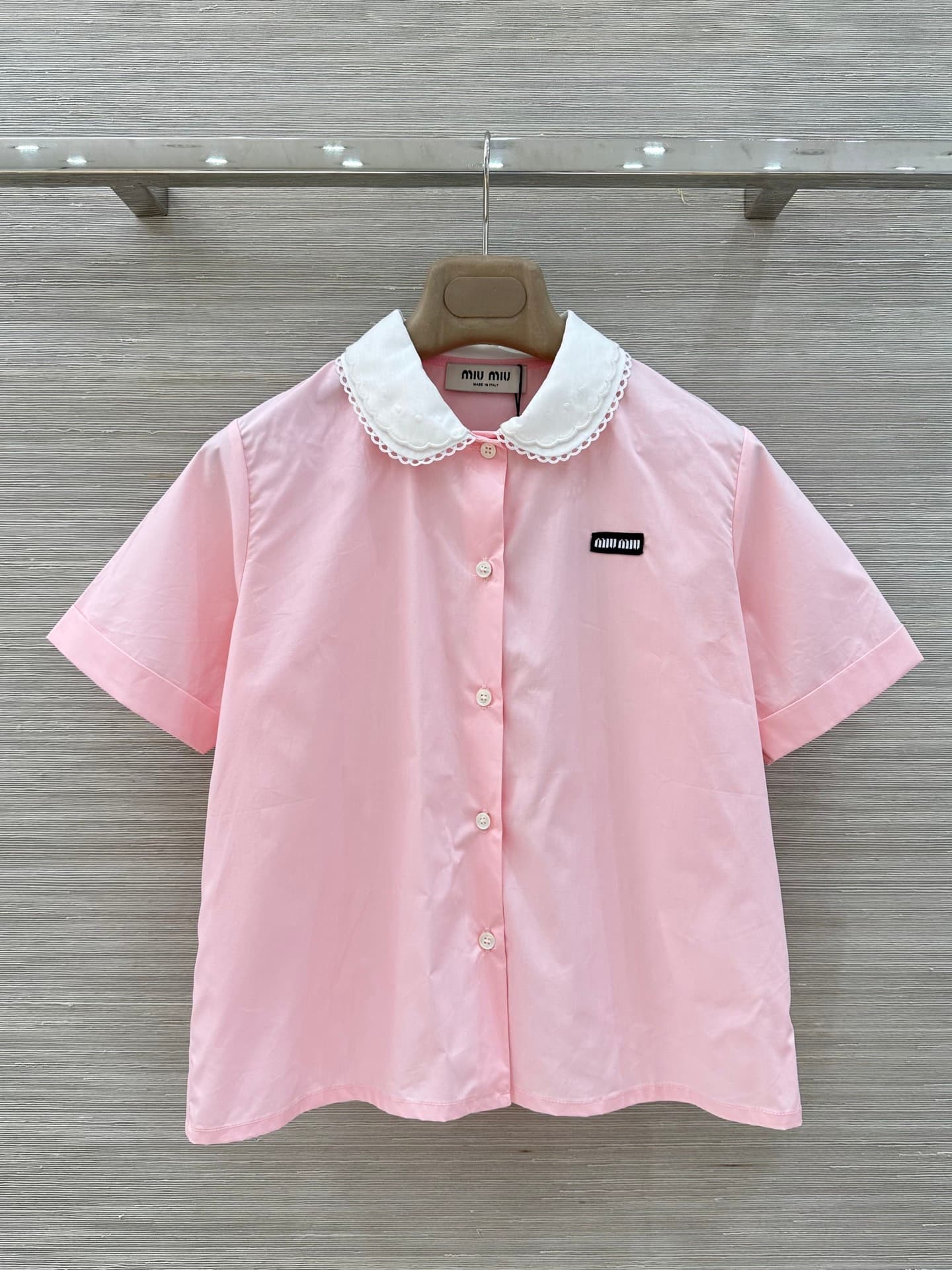 C18550 Exclusive release ❤️ High-quality original design 🌸 Perfect for young girls’ outfits! A shirt with a chic collar style, designed in the style of the “Intellectual Girl Academy”. Embroidered collar design! Short sleeves that combine sweetness and co — image 1