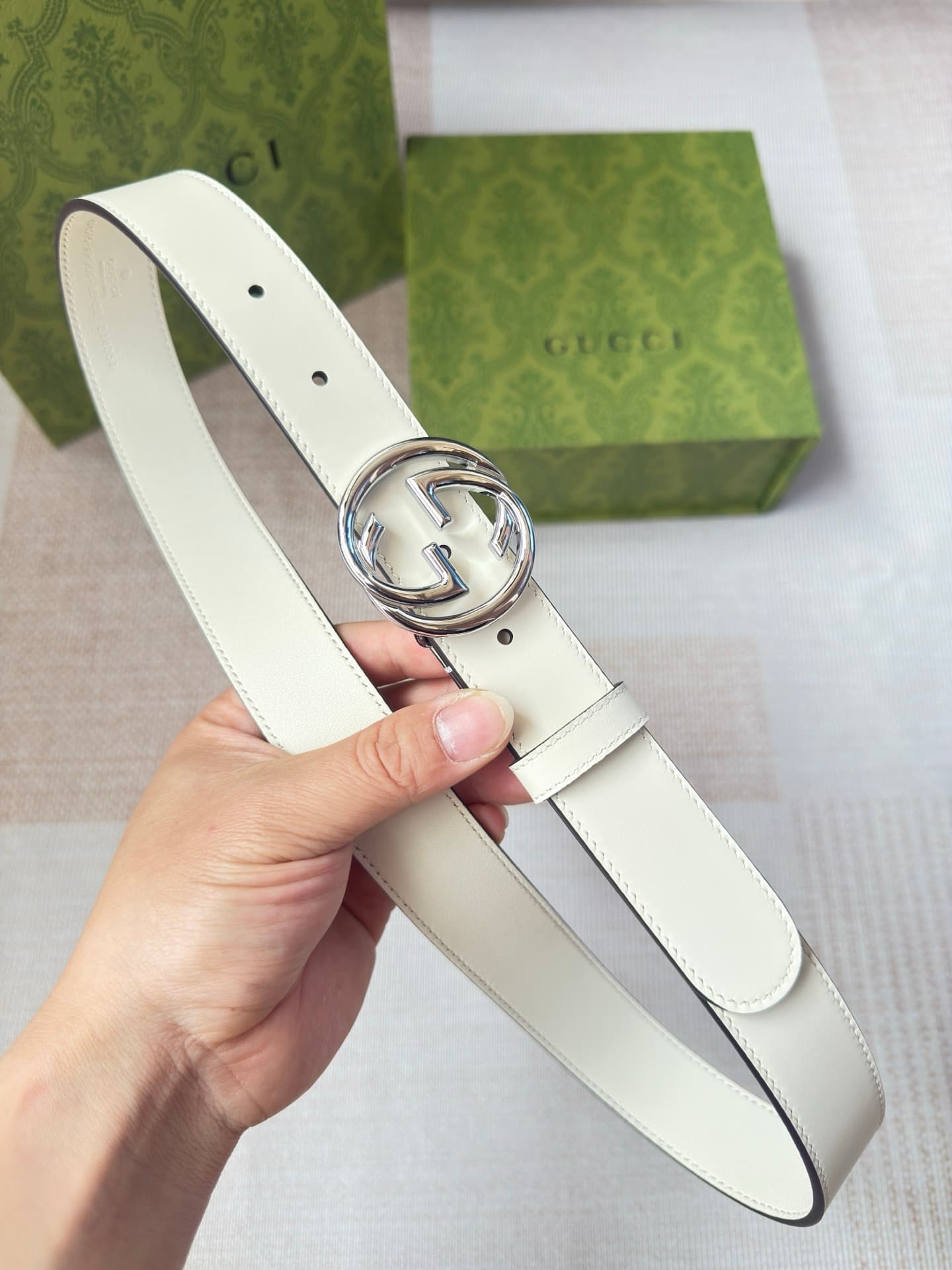 C32917 Gucci double-sided small leather, with Bling Bling buckles. Custom-made from genuine leather. Counter width: 3.0 — image 2
