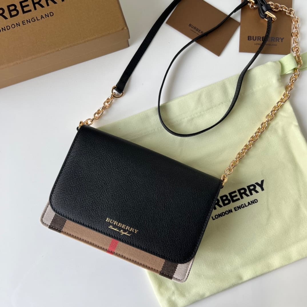 C55 230【Burberry•Burberry】Original design products 🇮🇹～～Dual-purpose shoulder and handbag 🎉👉 Fine[Rose] soft imported calfskin fabric combined with check pattern material, golden hardware details, 👍 Quality equivalent to that of a specialty store, precise  — image 3