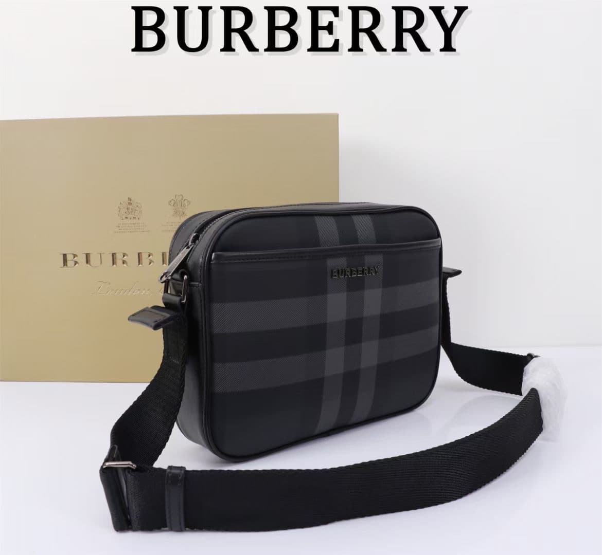 C77 The exquisite crossbody backpack is made of Burberry check pattern and smooth leather materials. — image 3