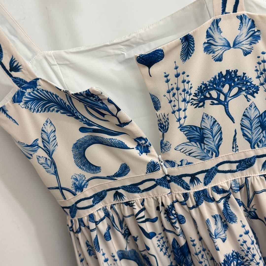 C18230 Style No. 20253779 Zimmermann new model, stylish vintage/retro flower print, belt-style skirt dress, short skirt, white, S-XL. [Size M: bust 86, waist 74, total length 91] — image 5