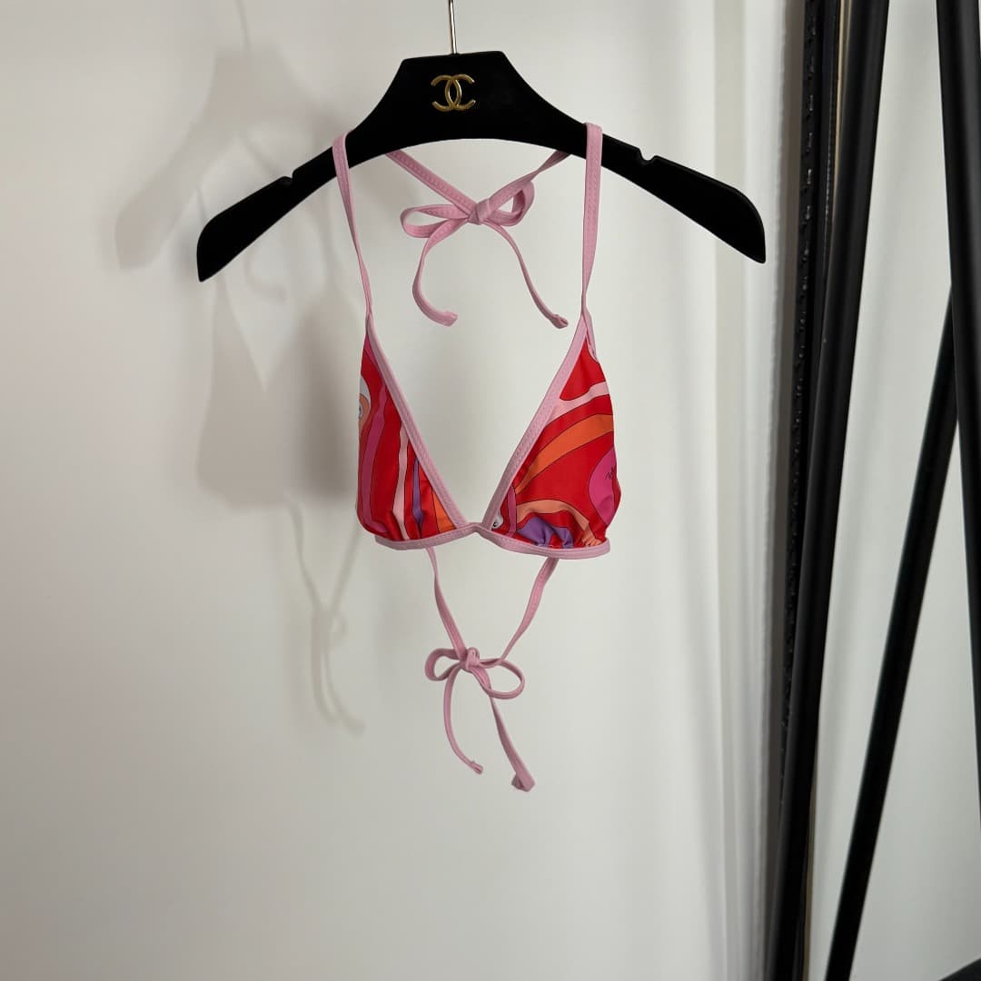 C24944 Item number: 20253913 Pucc*. New split bikini set, with straps and triangle underwear. Red color, sizes S-XL. — image 2