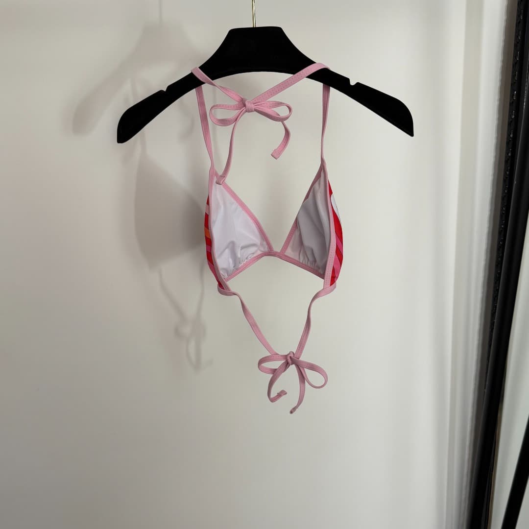 C24944 Item number: 20253913 Pucc*. New split bikini set, with straps and triangle underwear. Red color, sizes S-XL. — image 3