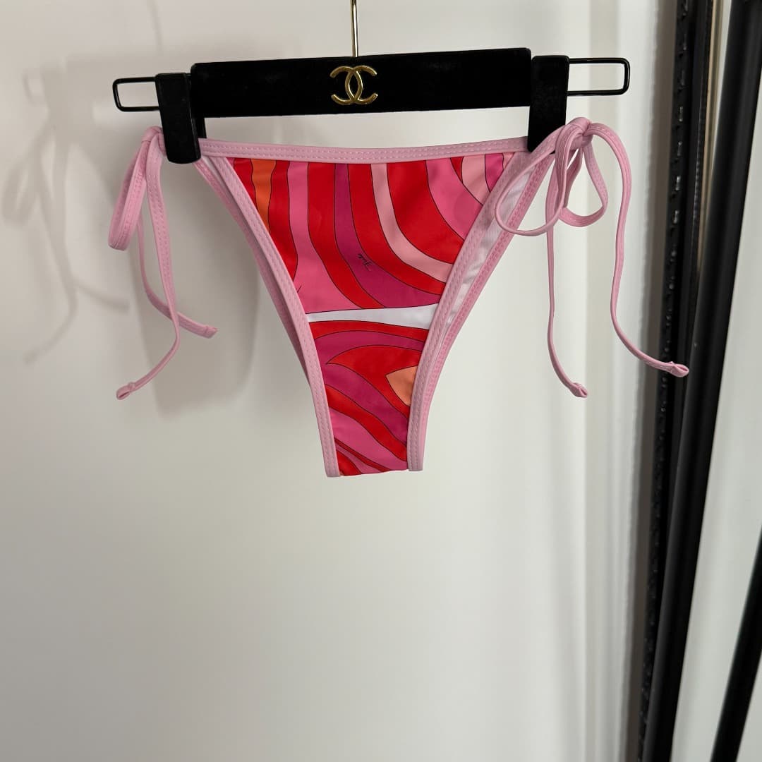 C24944 Item number: 20253913 Pucc*. New split bikini set, with straps and triangle underwear. Red color, sizes S-XL. — image 7