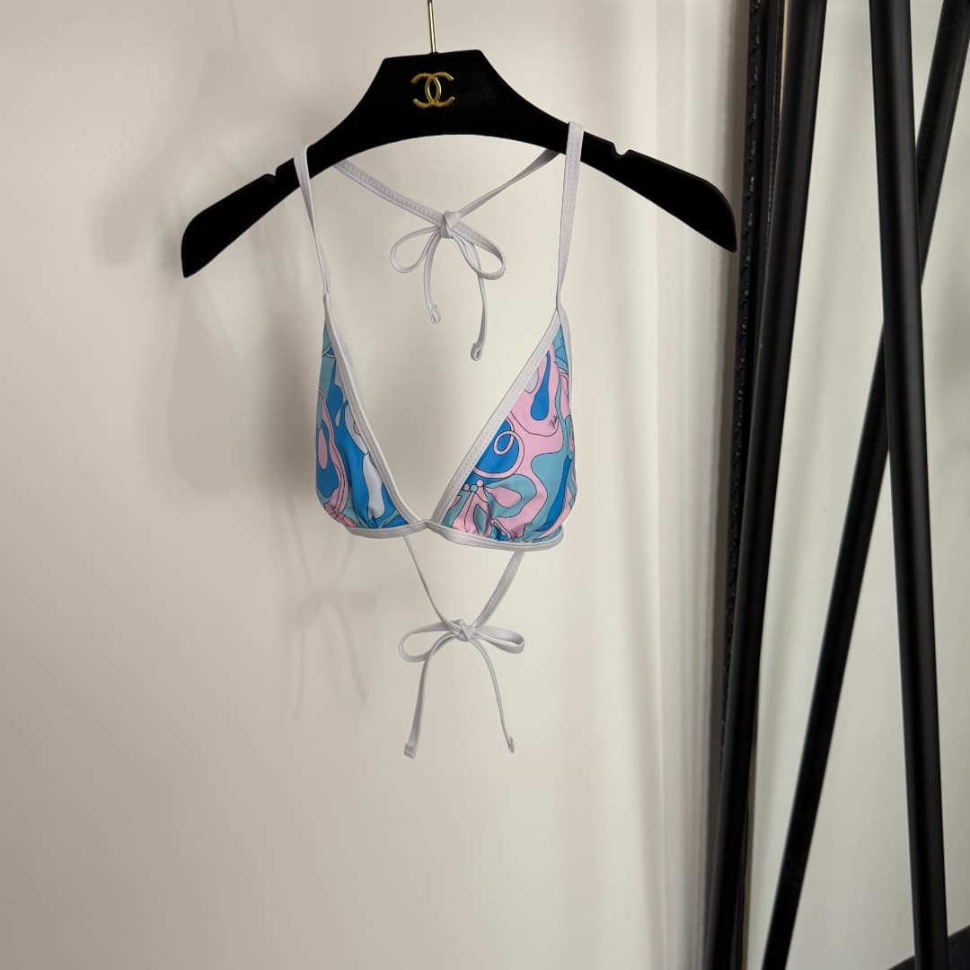 C24947 Item number: 20254207 Pucc*. New bikini set with separate pieces: lace underwear + triangle briefs. Color: blue. S-XL sizes. — image 2