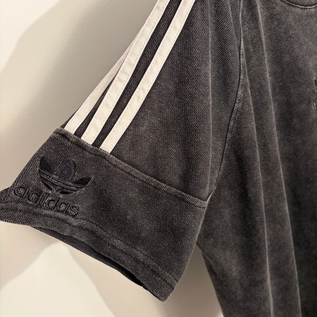 C18582 Item number: 20262587. Adida* New sport set: T-shirt with clover letter embroidery on short sleeves + casual pants with straps. Colors: black, khaki. Sizes: S, M, L. [Size M: bust size 118, sleeve length 34, overall length 69; waist size 66, elasti — image 5