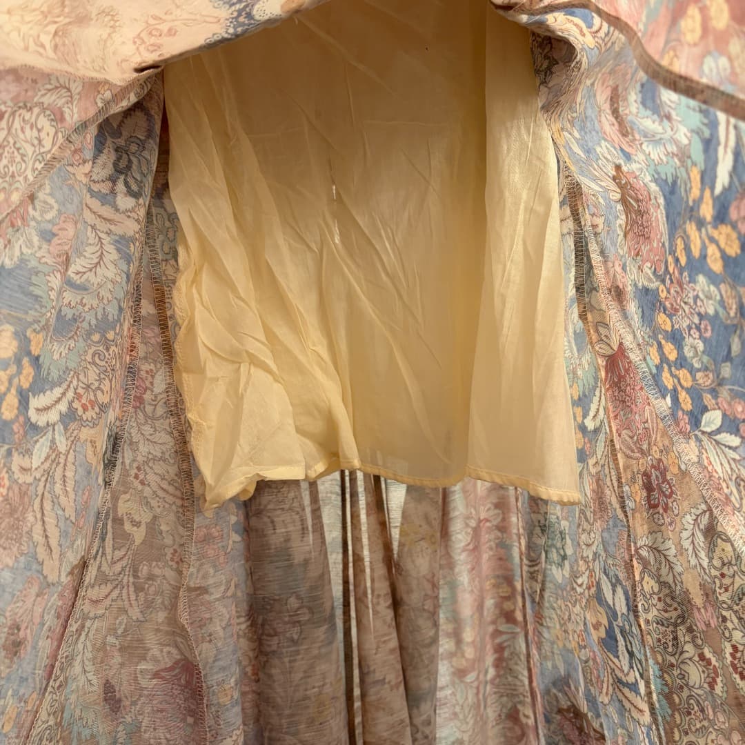 C18243 Style No. 20263427 Zimmermann* Vintage/retro new model: courtly French vintage print fake two-piece layered strapless dress, pink, S-XL. [Size M: bust 88, waist 82, length 147; weight: 0, 805kg] — image 8