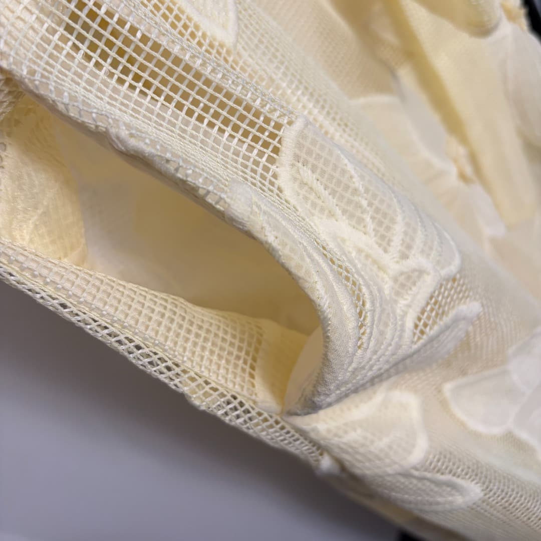 C18309 Style code: 20264120 Zimmermann* New model – 3D embroidered flowers, checked lace halter dress with openings. Long dress, in yellow, light blue, dark blue, white, khaki colors. S-XL sizes available. [L size: elasticated bust circumference 86, elast — image 4
