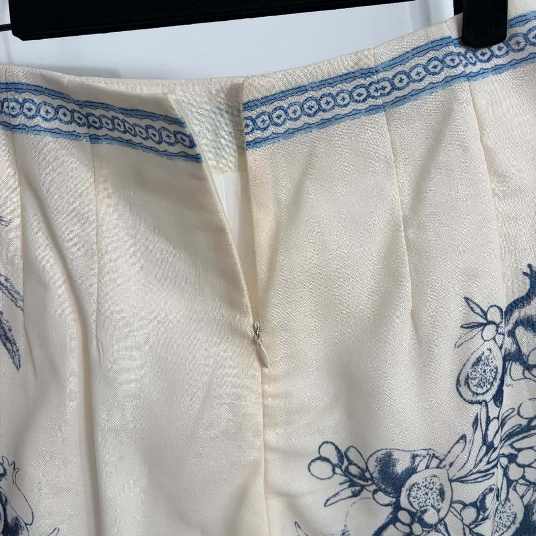 C18280 Item number: 20264257 Zimmermann* New linen set, pomegranate-patterned lantern long-sleeved shirt + high-waisted shorts, beige color, S-XL sizes. [For size M: bust circumference 126, sleeve length 74, overall length 67; waist circumference 68 with  — image 8