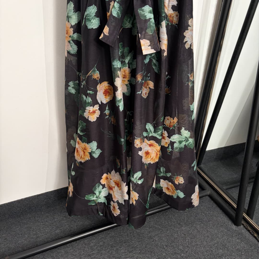 C18337 Style number 20264580 Zimmermann* New model with perforated floral pattern. Belted, waist-cinching halter dress. Long dress, black color, sizes S-XL. [Size M: Elasticity of bust: 80; Elasticity of waist: 78; Length: 115; Weight: 0, 525kg] — image 3