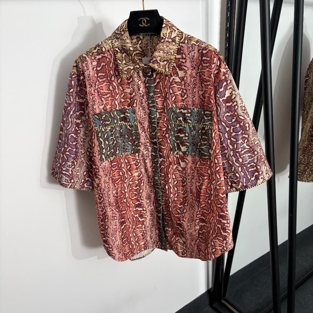 C18343 Style number 20264536 Zimmermann* New set: spandex-printed short sleeves + shorts, mixed colors, S-XL sizes. [Size M: shoulder width 49, bust size 122, sleeve length 33, overall length 68-76; waist size 68, elastic, overall length 36; weight: 0, 41 — image 2