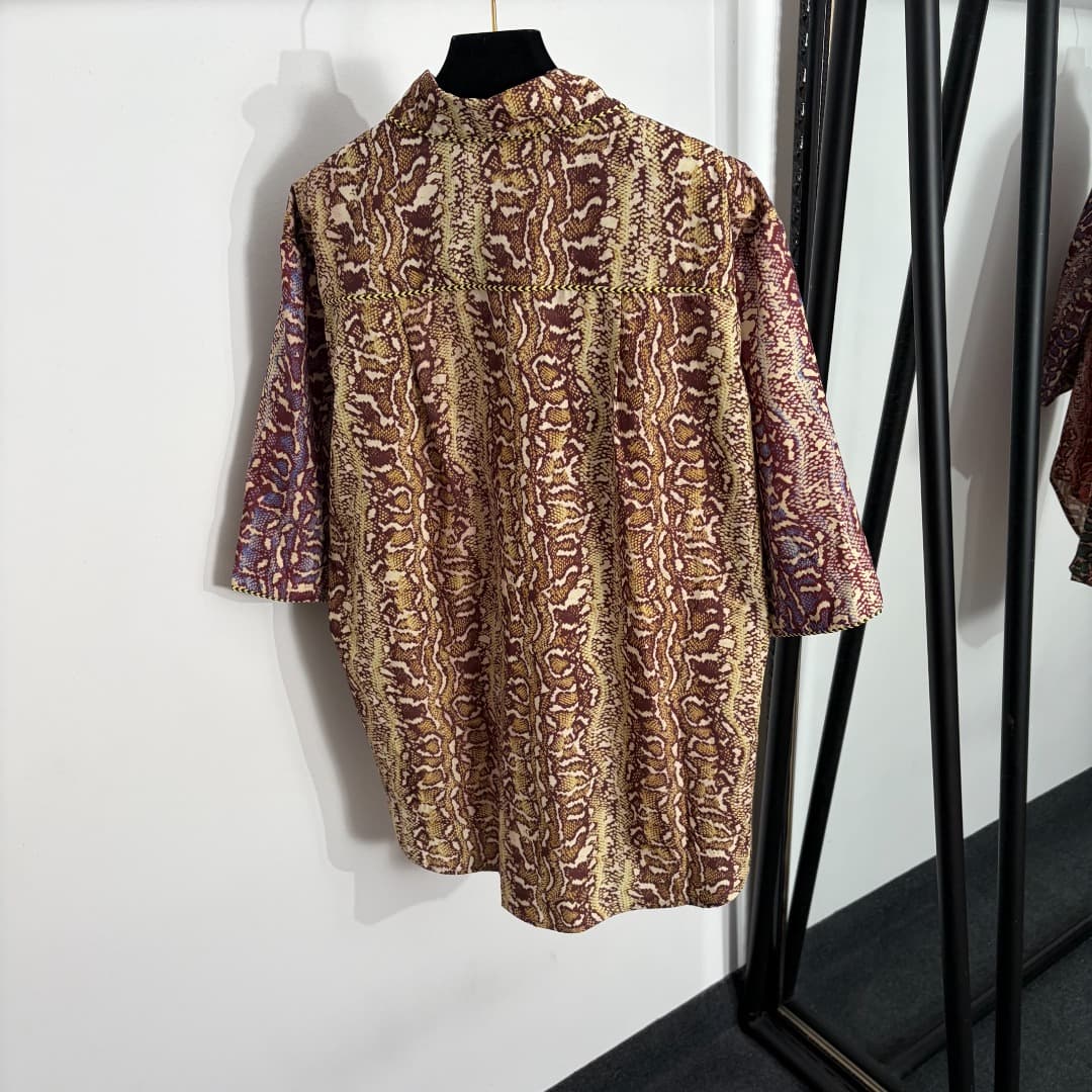 C18343 Style number 20264536 Zimmermann* New set: spandex-printed short sleeves + shorts, mixed colors, S-XL sizes. [Size M: shoulder width 49, bust size 122, sleeve length 33, overall length 68-76; waist size 68, elastic, overall length 36; weight: 0, 41 — image 5