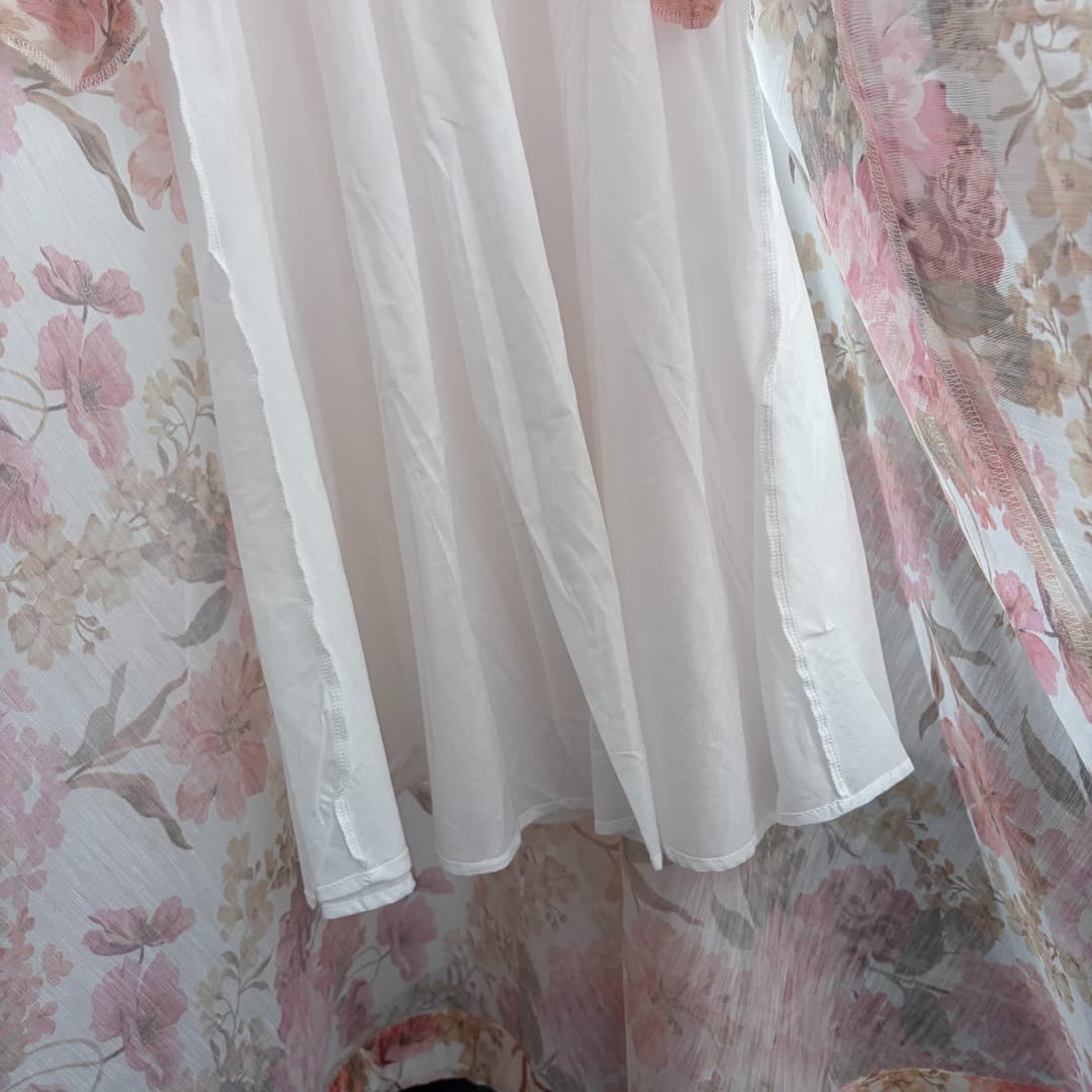 C18227 Item number: 20264615 Zimmermann* New model, elegant style, vacation-themed, boning and strapless dress. Long dress, with a belt, pink, yellow colors, S-XL sizes. [Size M: Elasticity of bust: 82; Elasticity of waist: 72; Length: 120; Weight: 0, 530 — image 8