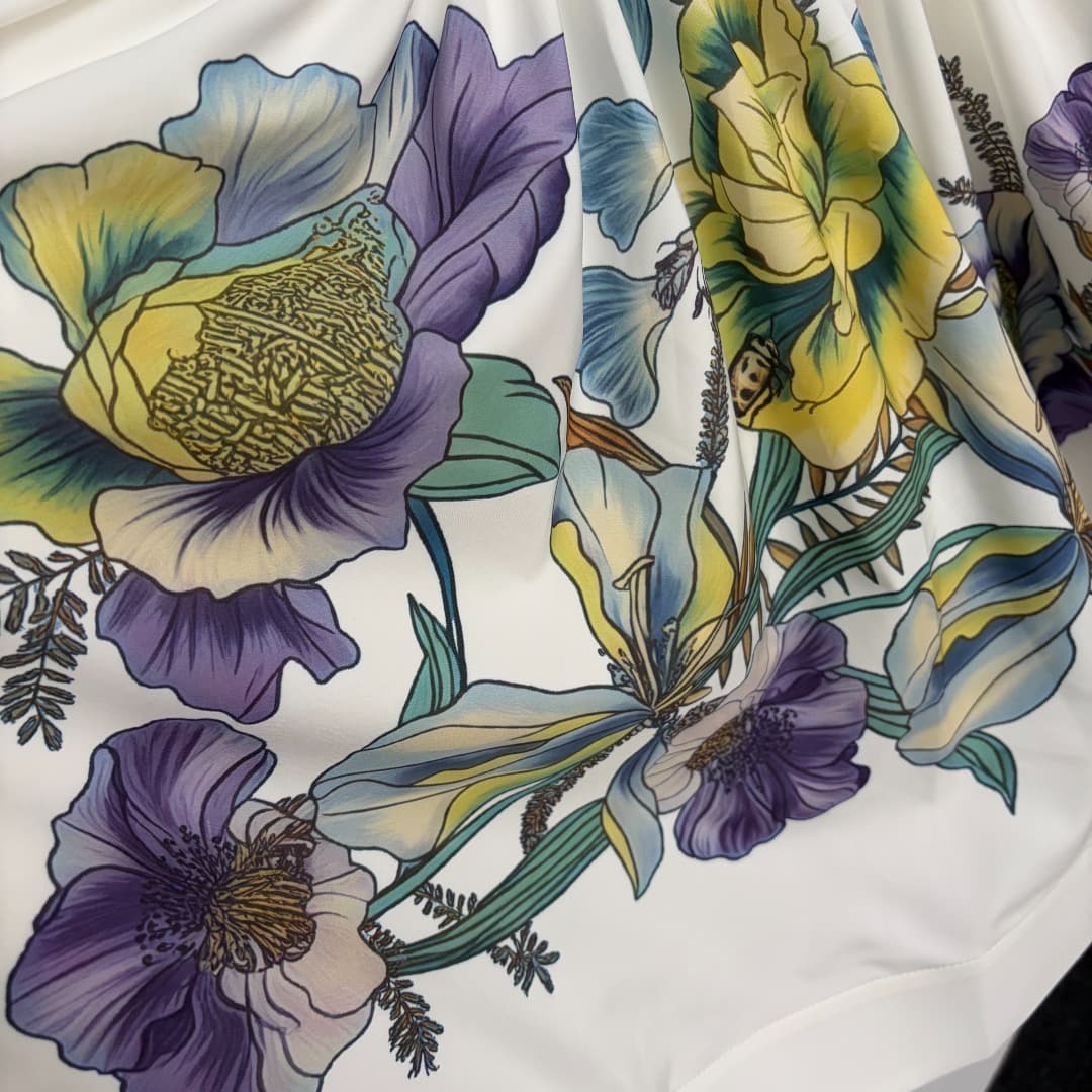 C18297 Style code: 20264841 Zimmermann* New floral-print wrap dress. Short skirt, white, yellow, sky blue. S-XXL. [Size M: Chest circumference 86, waist circumference 76, length 67; Weight: 0, 435kg] — image 5