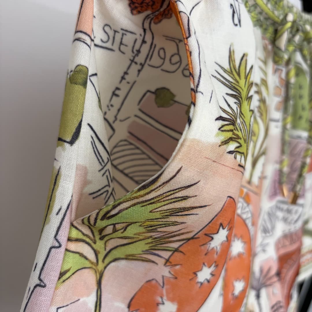 C18292 Item number: 20264849 Zimmermann* New set: cartoon map-patterned short-sleeved shirts and shorts, green color, S-XL sizes. [L size: shoulder width 45, bust circumference 114, sleeve length 30, overall length 73; waist circumference 72, elastic; ove — image 7