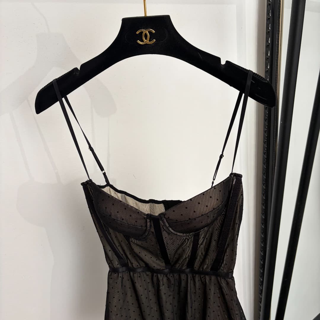C18223 Style number 20265727 Zimmermann* New design: polka-dot netting straps with one-piece swimsuit underwear. Black color, sizes S-XL. [Size S: Weight: 0.155kg] — image 2