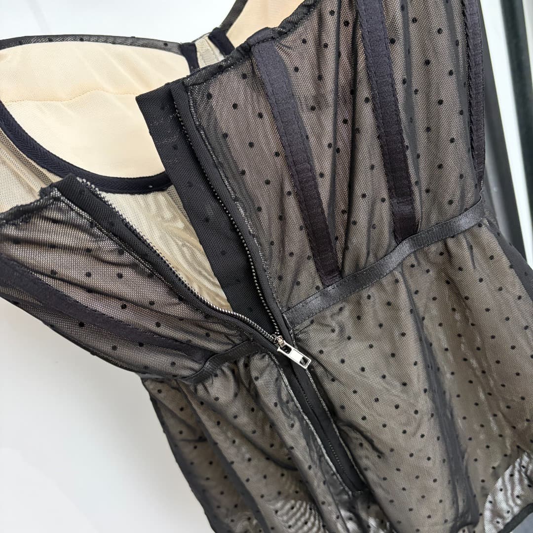 C18223 Style number 20265727 Zimmermann* New design: polka-dot netting straps with one-piece swimsuit underwear. Black color, sizes S-XL. [Size S: Weight: 0.155kg] — image 6