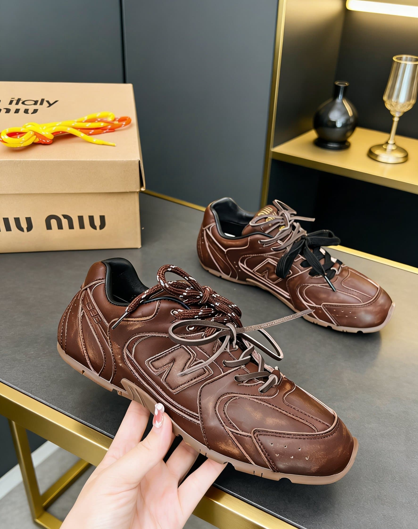 D10668 MiuMiu x New Balance collab model NB530👫 Couple’s edition, casual and athletic shoes, Adidas-style shoes, Converse-style shoes — image 8