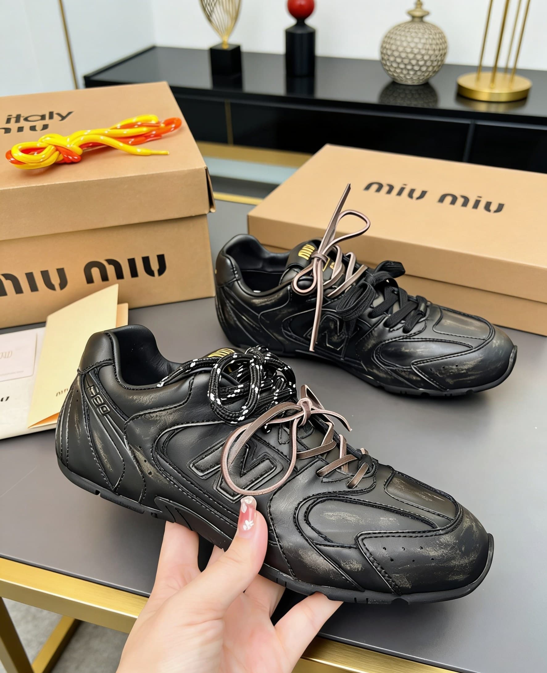 D10667 MiuMiu x New Balance Collaboration model NB530👫 Couple’s edition, casual and sports shoes, Adidas-style shoes, Converse-style shoes — image 5