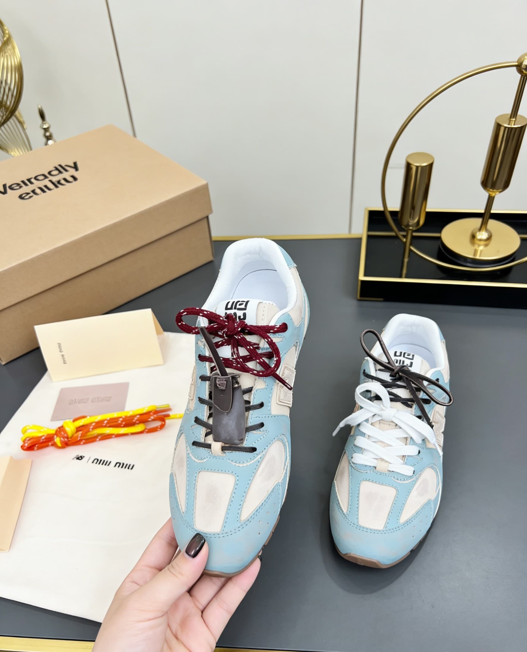 D10662 MiuMiu x New Balance collab model NB530👫 Couple’s edition, casual and athletic shoes, Adidas-style shoes, sneakers — image 3