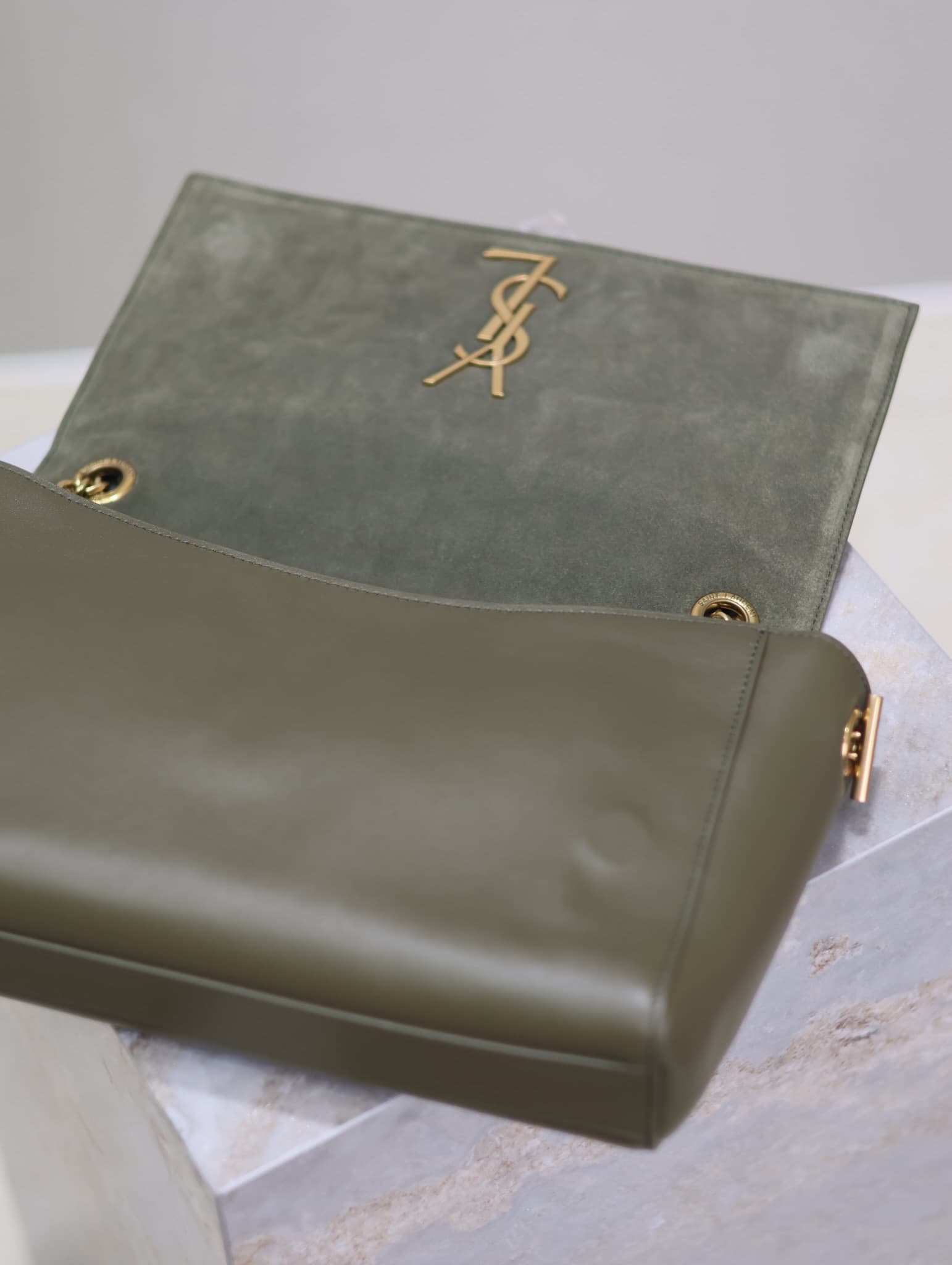 C8564 Kaki green suede — image 7