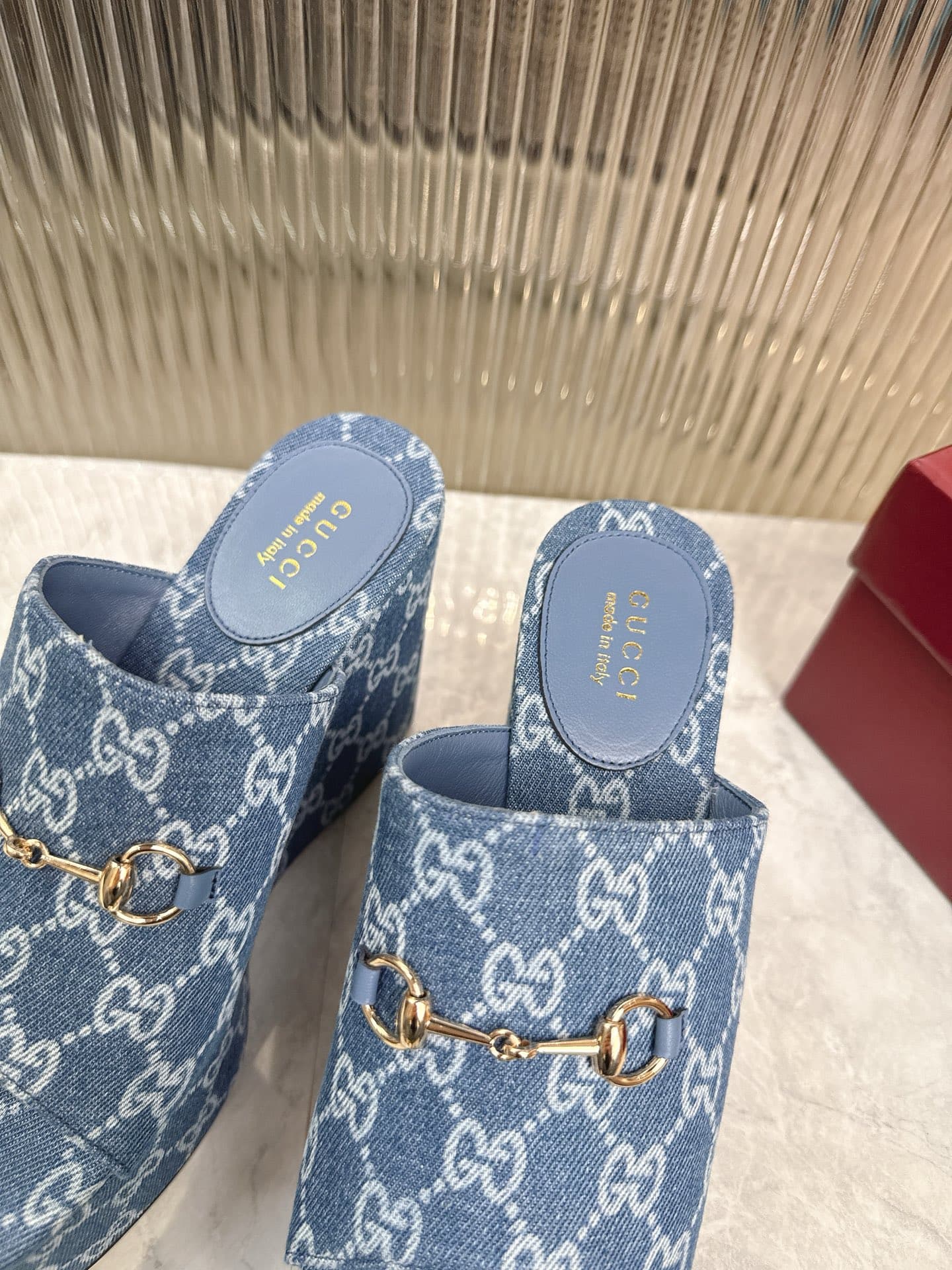 D7103 👑💰 Women’s cool slippers with horsebit-shaped wedge-like heels. — image 6