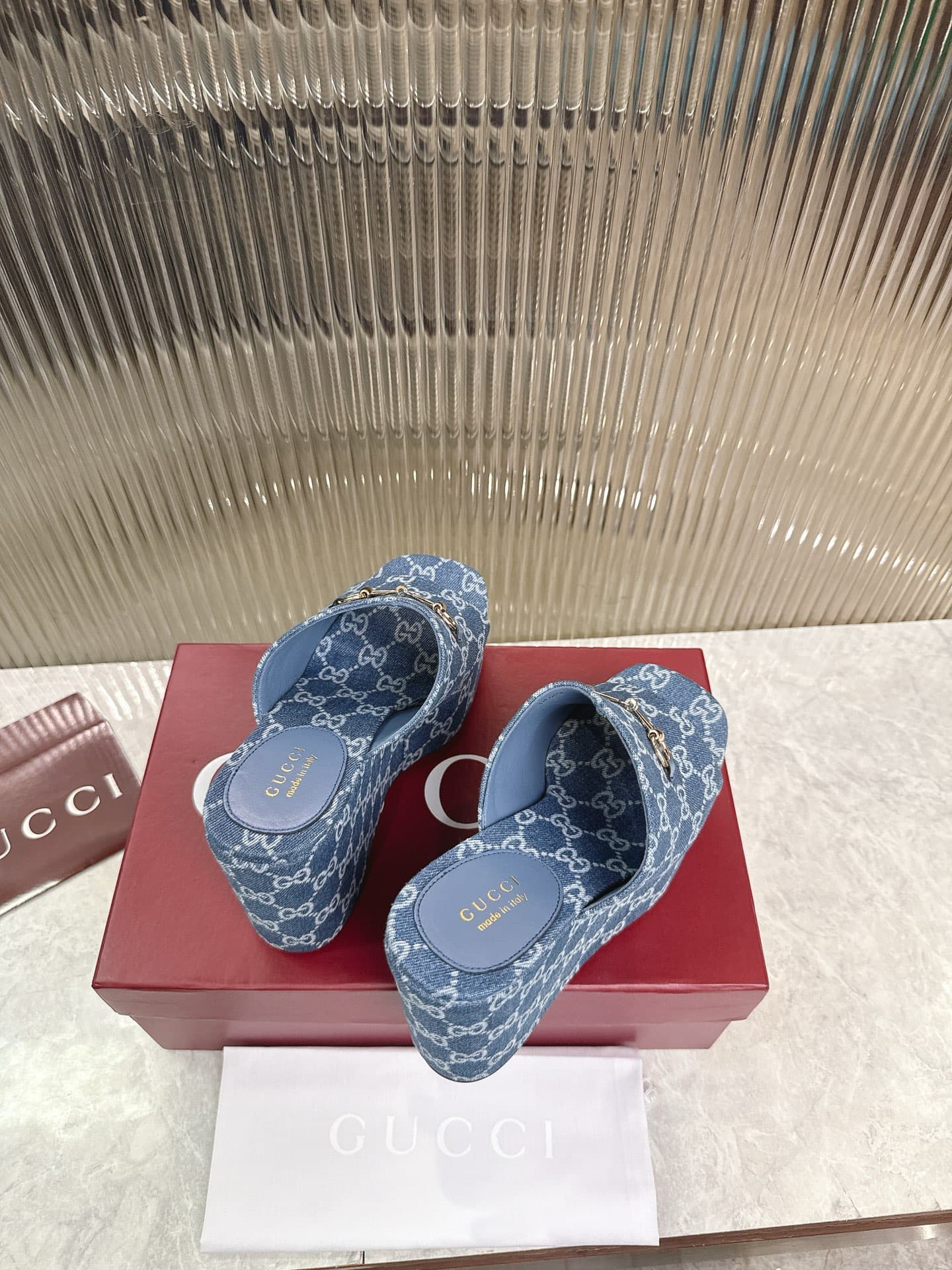 D7103 👑💰 Women’s cool slippers with horsebit-shaped wedge-like heels. — image 4