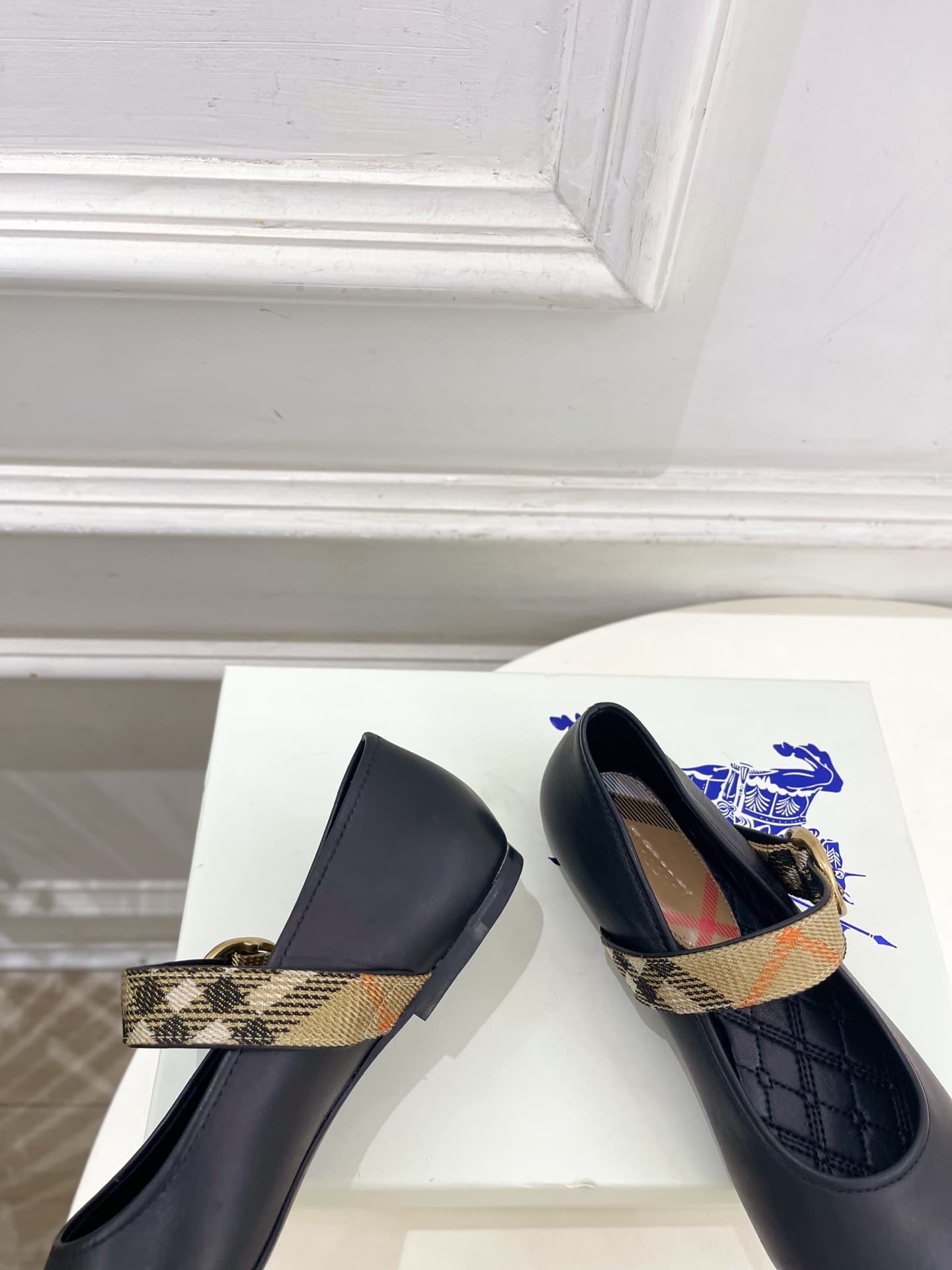 D3197 Burberry 2026 New Model: Classic plaid Mary Jane flat shoes — image 8
