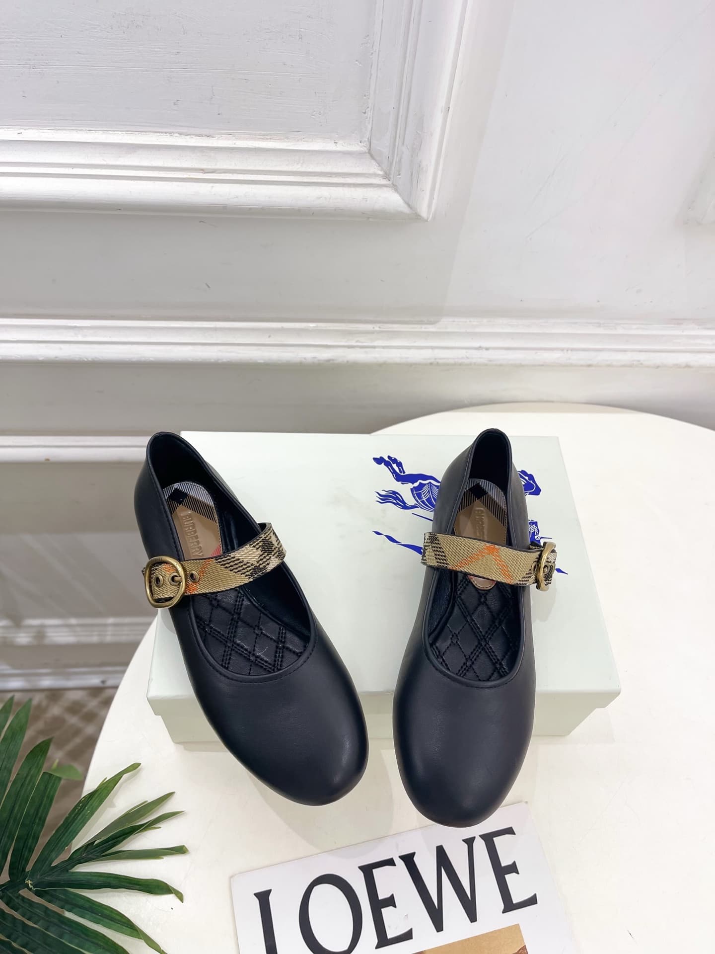 D3197 Burberry 2026 New Model: Classic plaid Mary Jane flat shoes — image 4