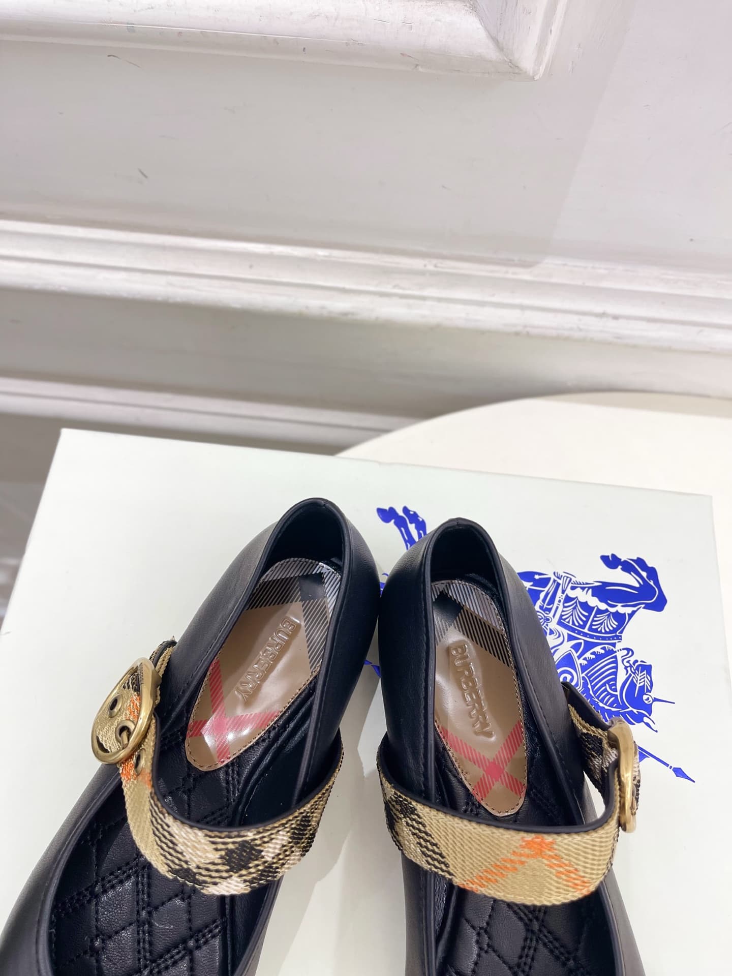 D3197 Burberry 2026 New Model: Classic plaid Mary Jane flat shoes — image 7