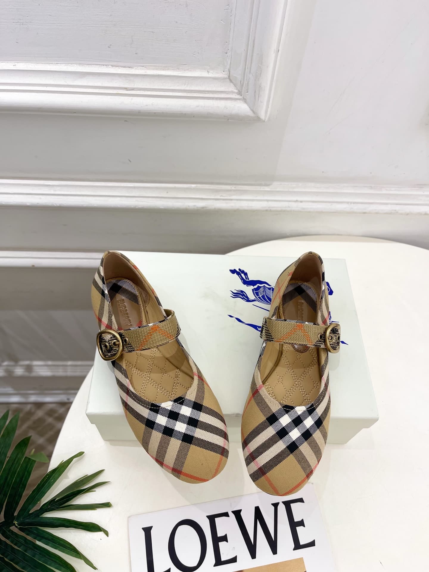 D3195 Burberry 2026 New Arrival: Classic plaid Mary Jane flat shoes — image 6
