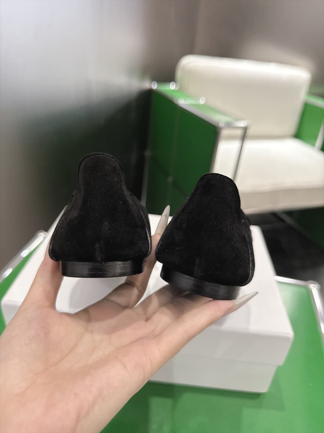 D12319 (k067) Saint Lauren*YSL Saint Laurent 2026 New product YSL small logo square-toe flat shoe‼️ — image 7