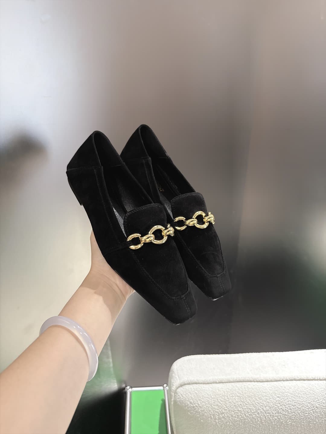 D12319 (k067) Saint Lauren*YSL Saint Laurent 2026 New product YSL small logo square-toe flat shoe‼️ — image 5