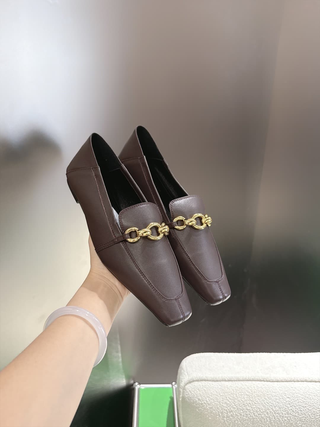 D12315 (k067) Saint Lauren*YSL Saint Lauren 2026 New product YSL small logo square-toe flat shoe‼️ — image 5