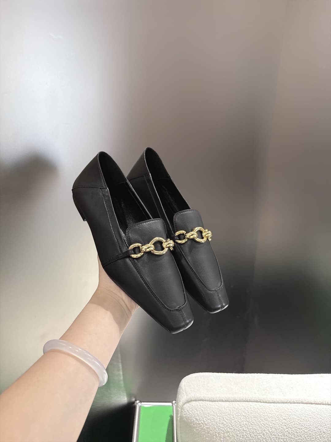 D12311 (k067) Saint Lauren*YSL Saint Lauren 2026 New product YSL small logo square-toe flat shoe‼️ — image 5