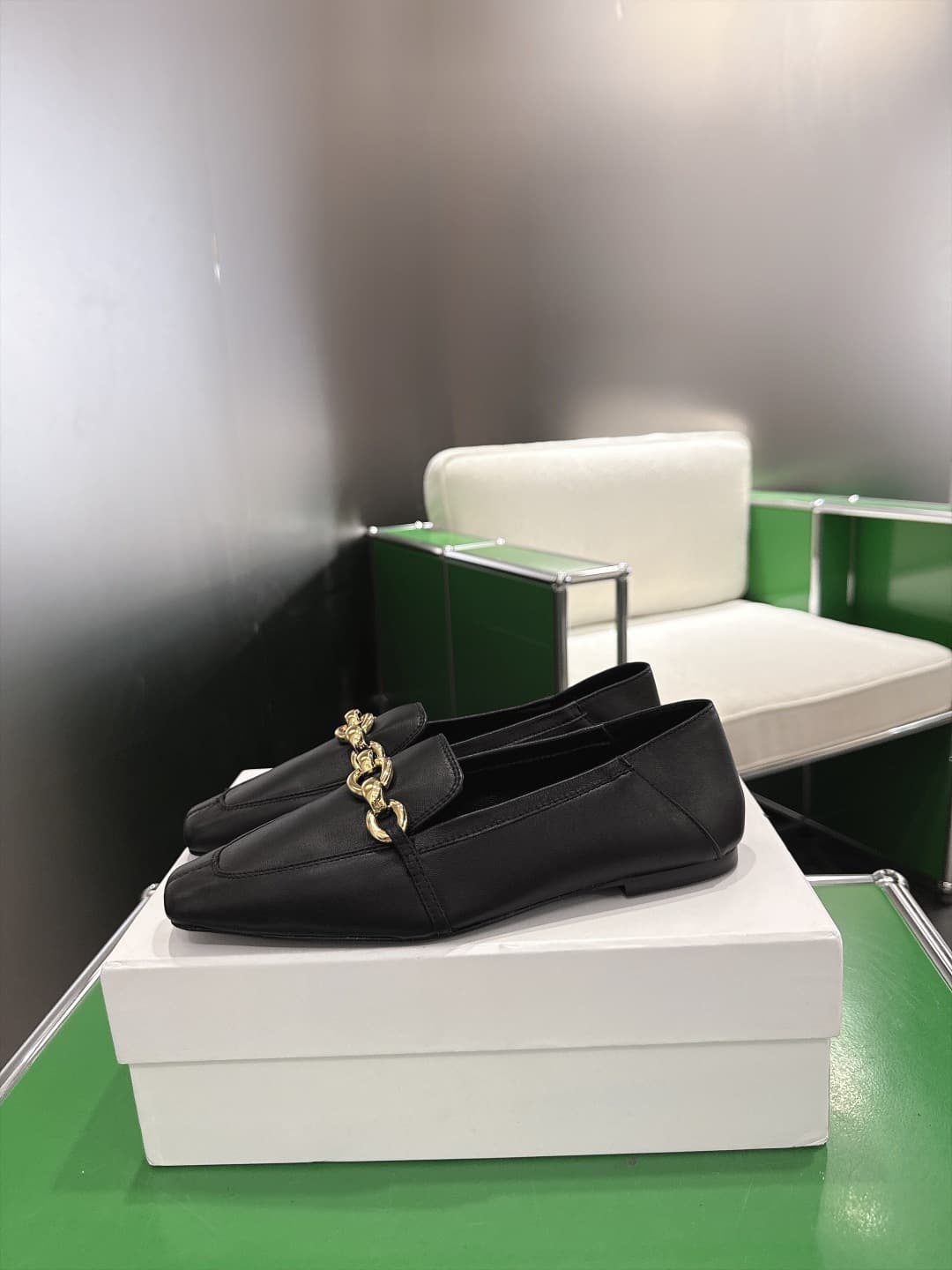 D12311 (k067) Saint Lauren*YSL Saint Lauren 2026 New product YSL small logo square-toe flat shoe‼️ — image 4