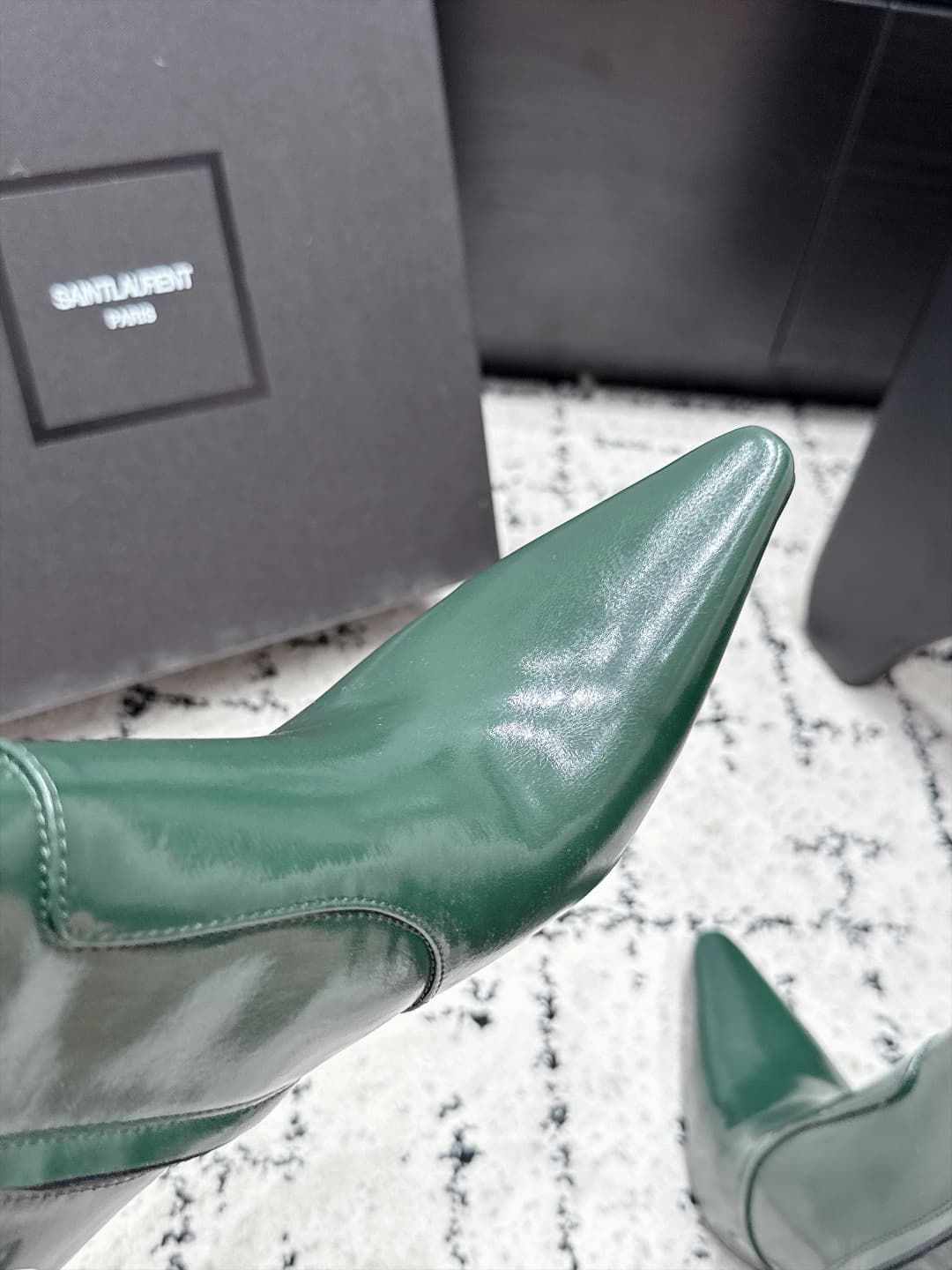 D12196 SAINT LAURENT Saint Laurent 26/ Autumn/Winter High heel boots with pointed toe and thin heel — image 6