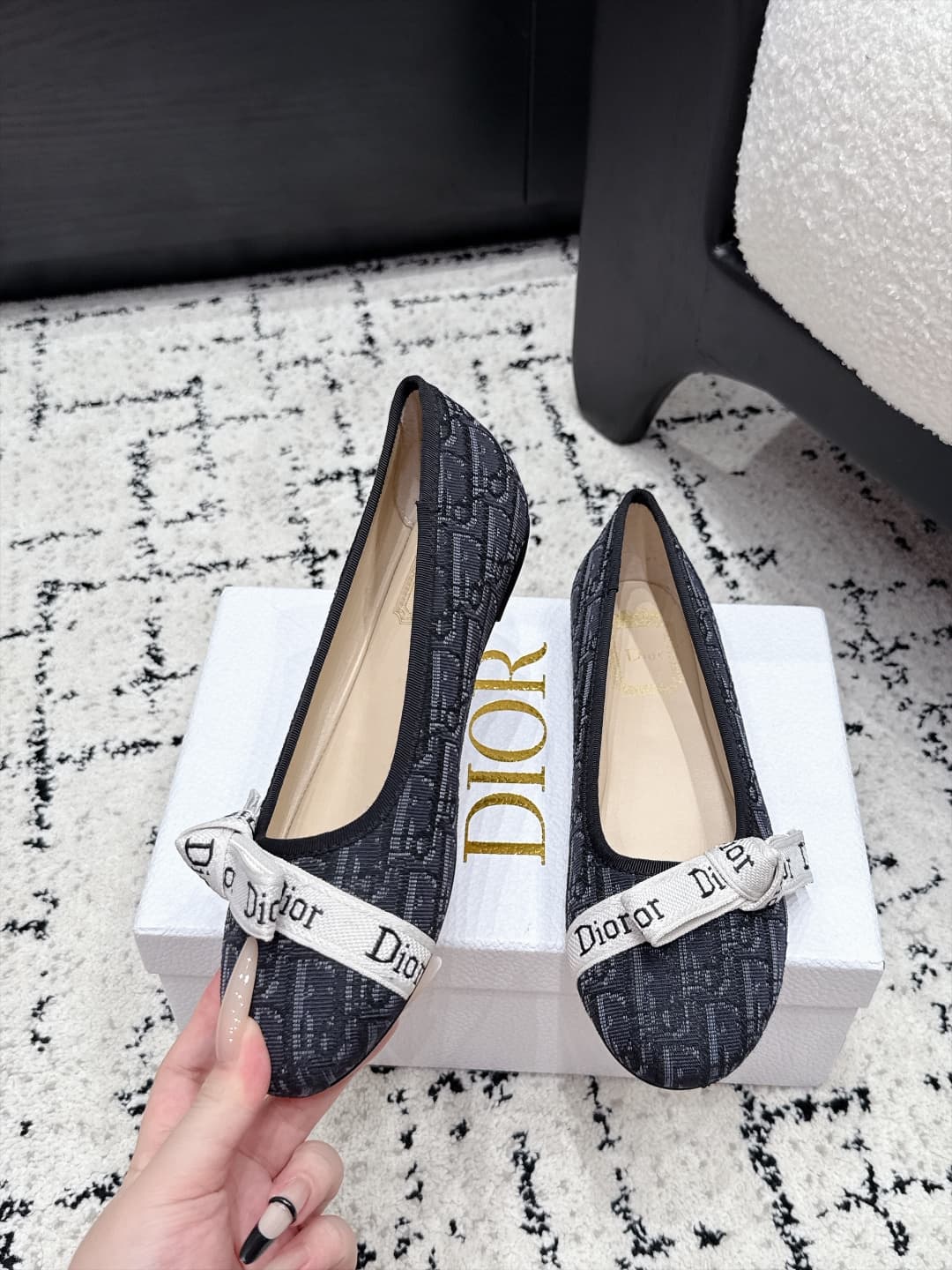 D5805 Dior 26/New spring and summer model with bowtie pattern, round-toe loafers — image 4