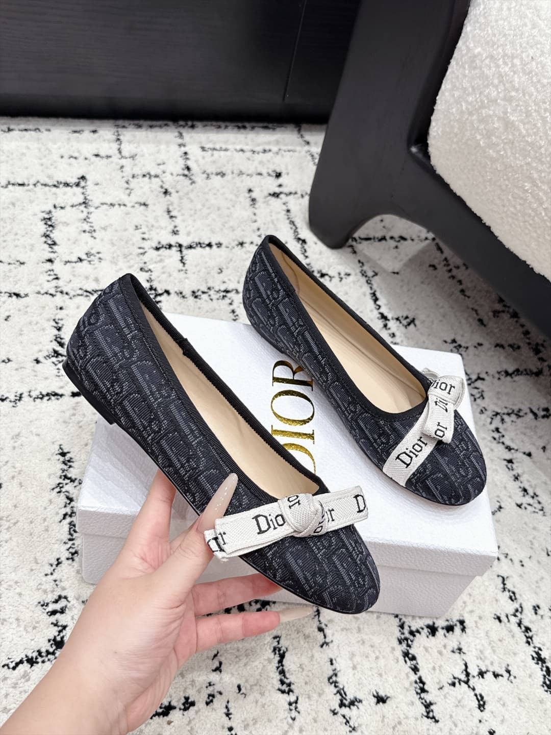 D5805 Dior 26/New spring and summer model with bowtie pattern, round-toe loafers — image 5
