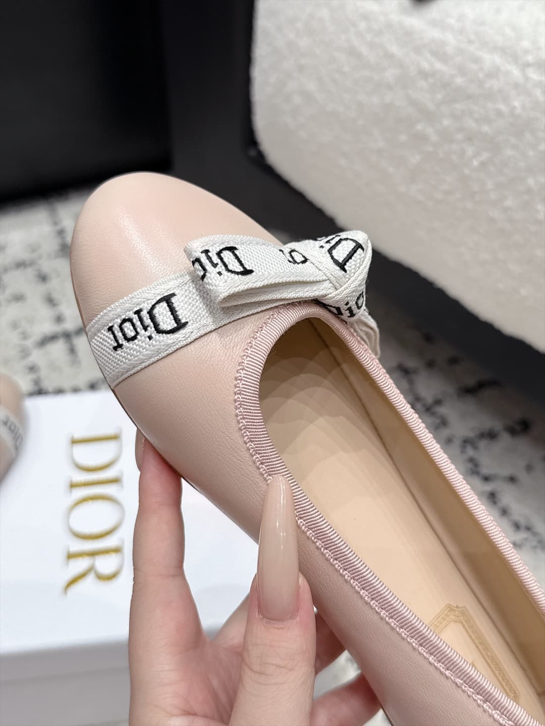 D5804 Dior 26/New spring and summer model with bowtie pattern, round-toe flat shoes — image 8
