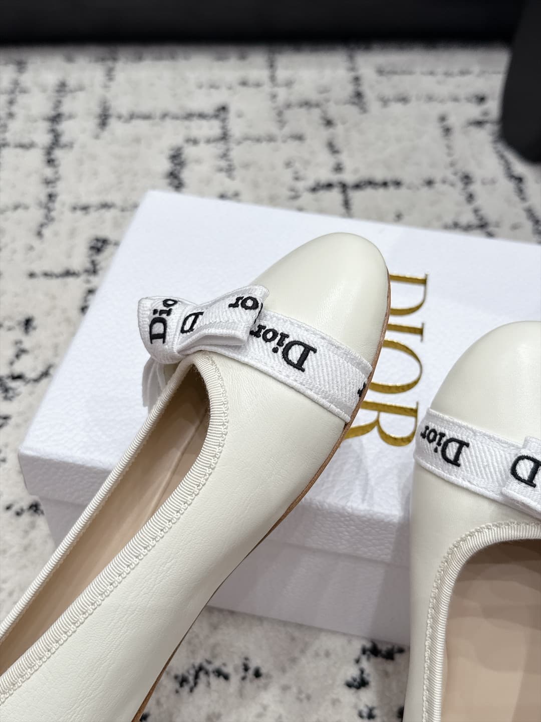 D5803 Dior 26/New spring and summer style bowed monogram round-toe shoes — image 8