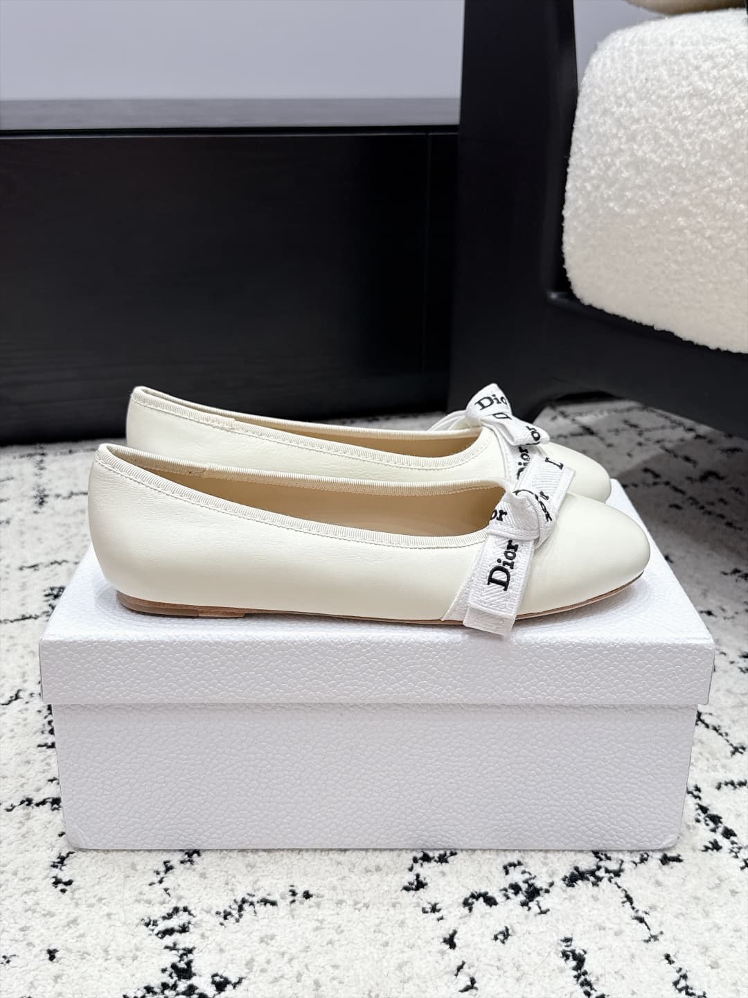 D5803 Dior 26/New spring and summer style bowed monogram round-toe shoes — image 2