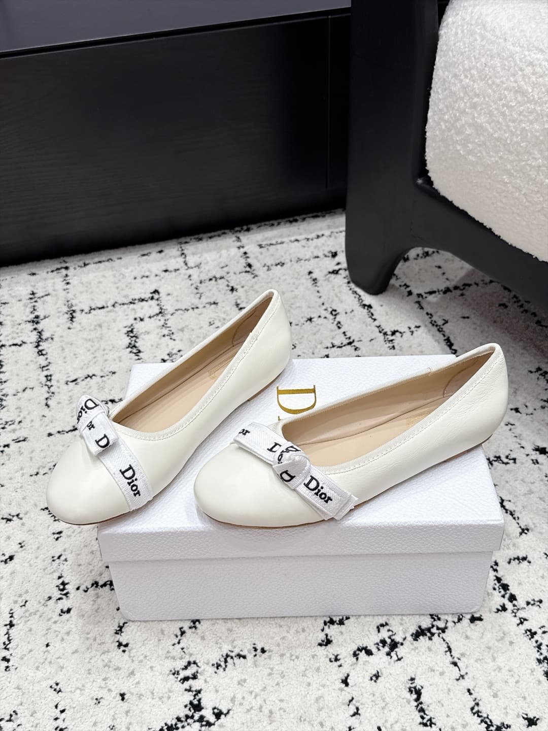 D5803 Dior 26/New spring and summer style bowed monogram round-toe shoes — image 3