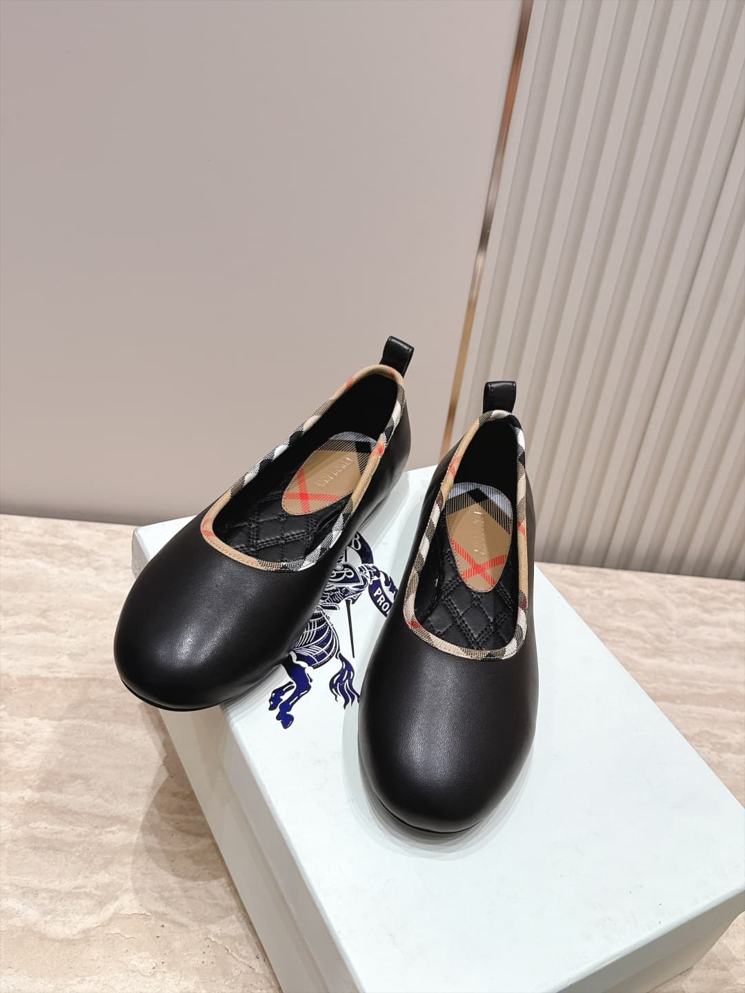 D3114 Baburry’s new F French Fairy style Mary Jane flats – ballet shoes. Perfect for fashion shows; they look absolutely stunning. The unique design and classic brand stripes give them an elegant and graceful appearance, and they are also very comfortable — image 7